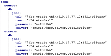 Setting DB properties