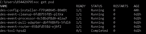Command to check the pod installation