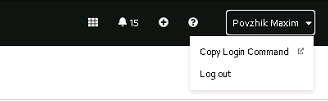 Copying OpenShift login command