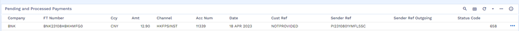Payment moved to status 658 in Pending and Processed Payments