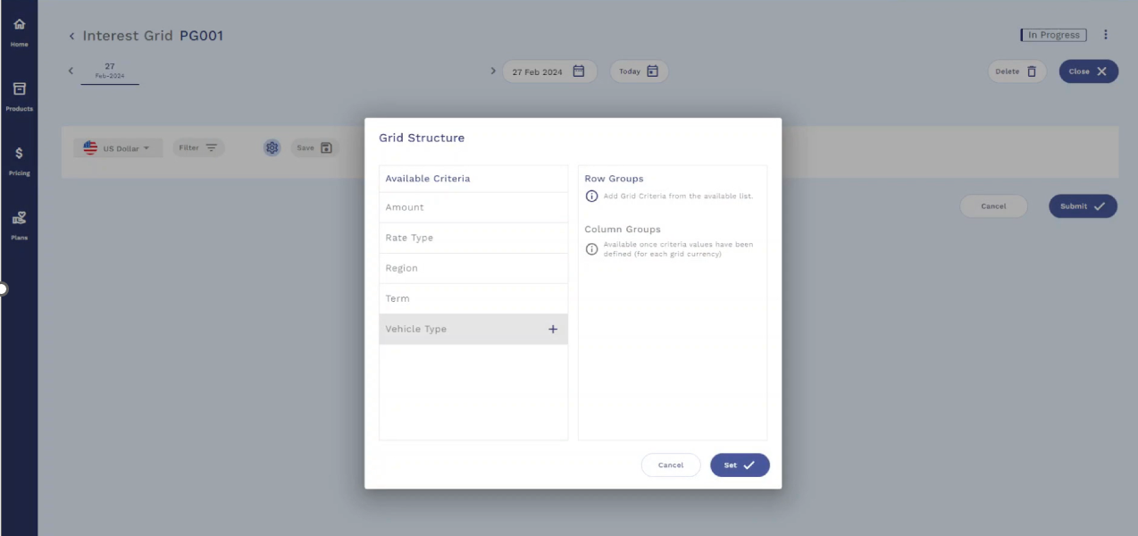 Designing the Pricing Grid Structure