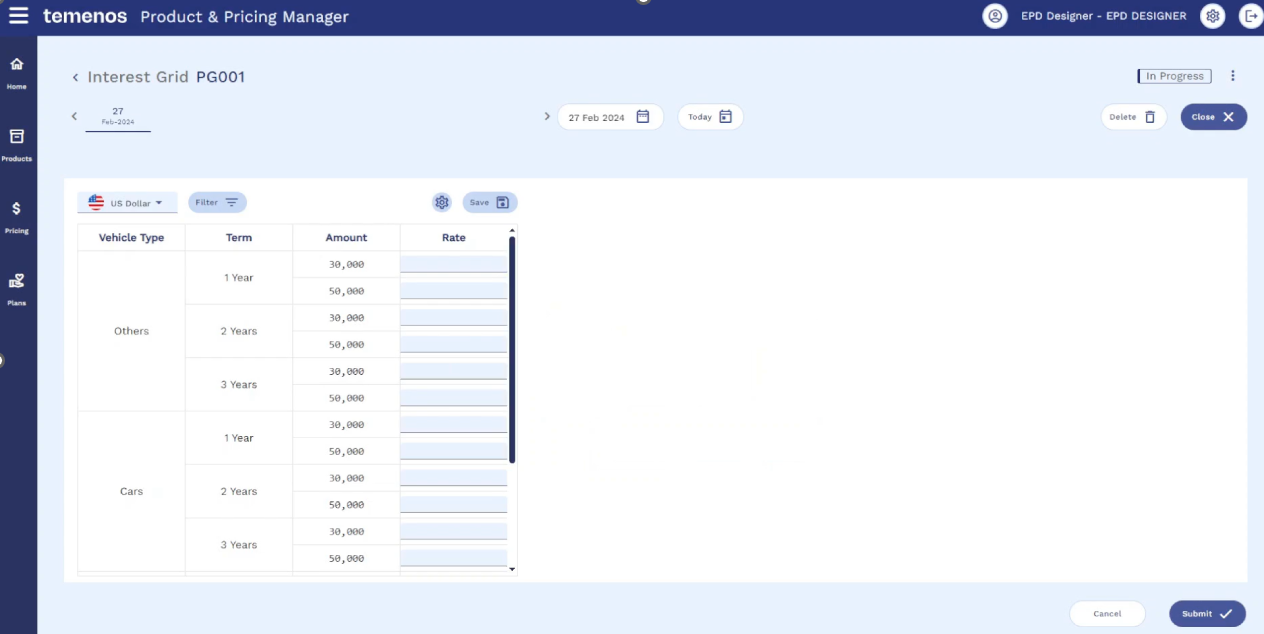 Designing the Pricing Grid Structure